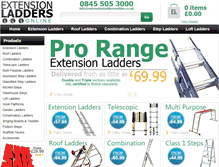 Tablet Screenshot of extensionladdersonline.co.uk